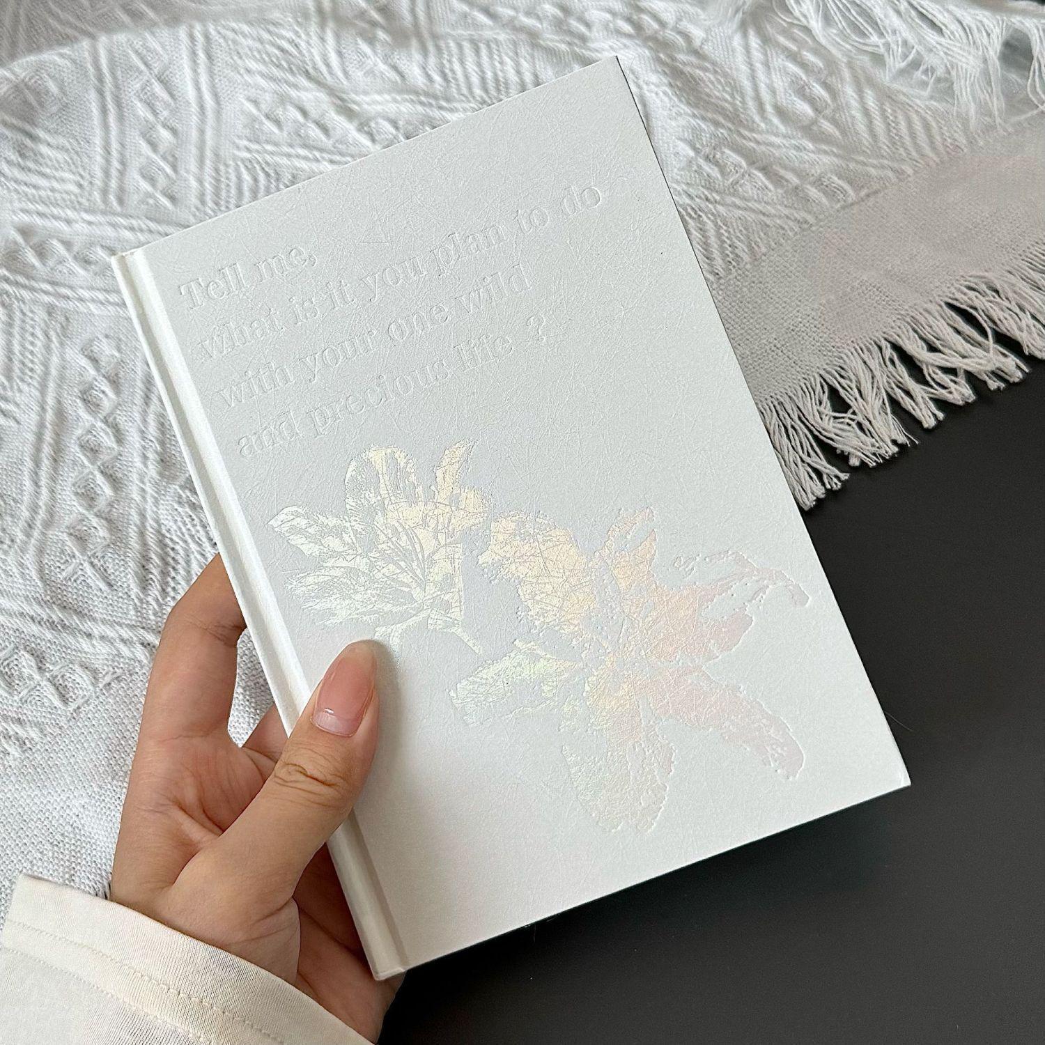 Retro Lily A6 Hardcover Notebook: Thick Blank Pages & Aesthetic Student Diary