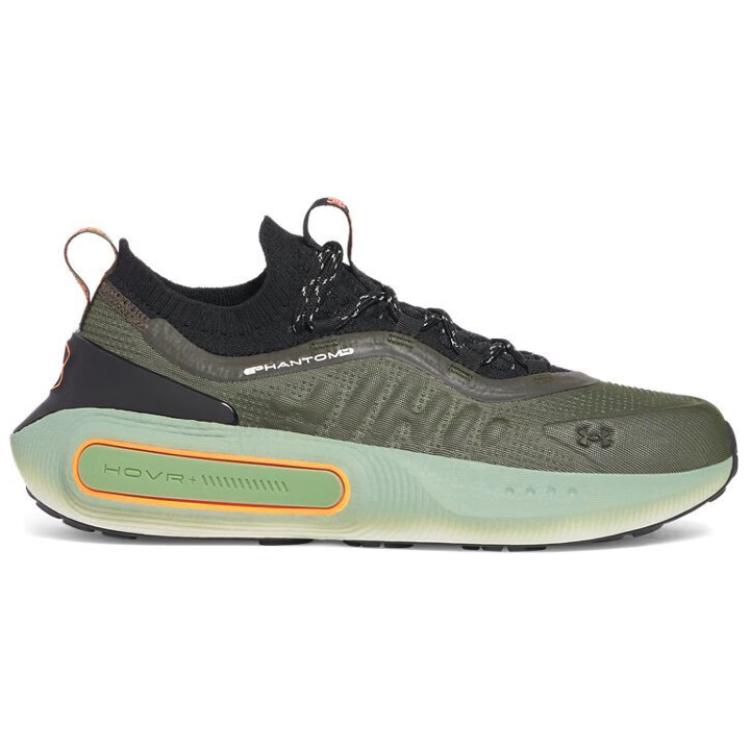Under Armour Unisex Phantom 4 Reflect Baroque Green Hyper Green Black Running Sneakers 3027672-310