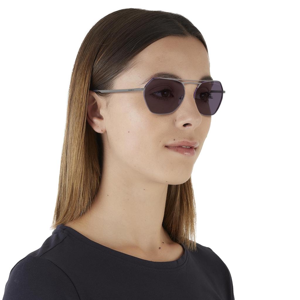 Emporio Armani Shiny Gunmetal Sunglasses Size 56 Women's EA2148,