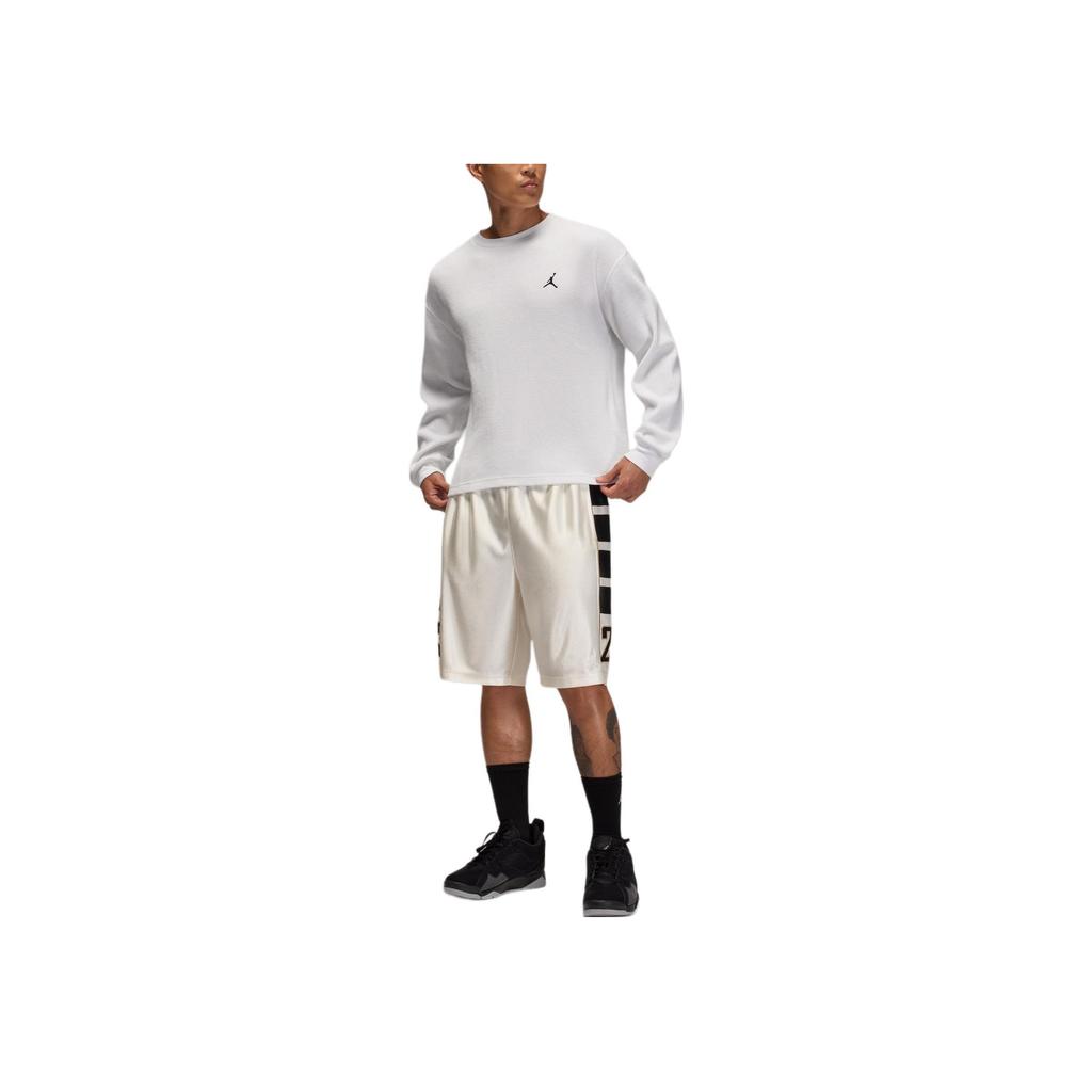 Jordan Flight Logo Round Neck Pullover Waffle Long Sleeve T-Shirt Men Tops IM6256100