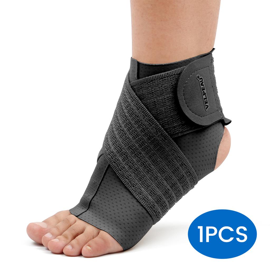 Velpeau Adjustable Ankle Compression Sleeve For Achilles Tendinitis Plantar Fasciitis Support Universal Both Feet