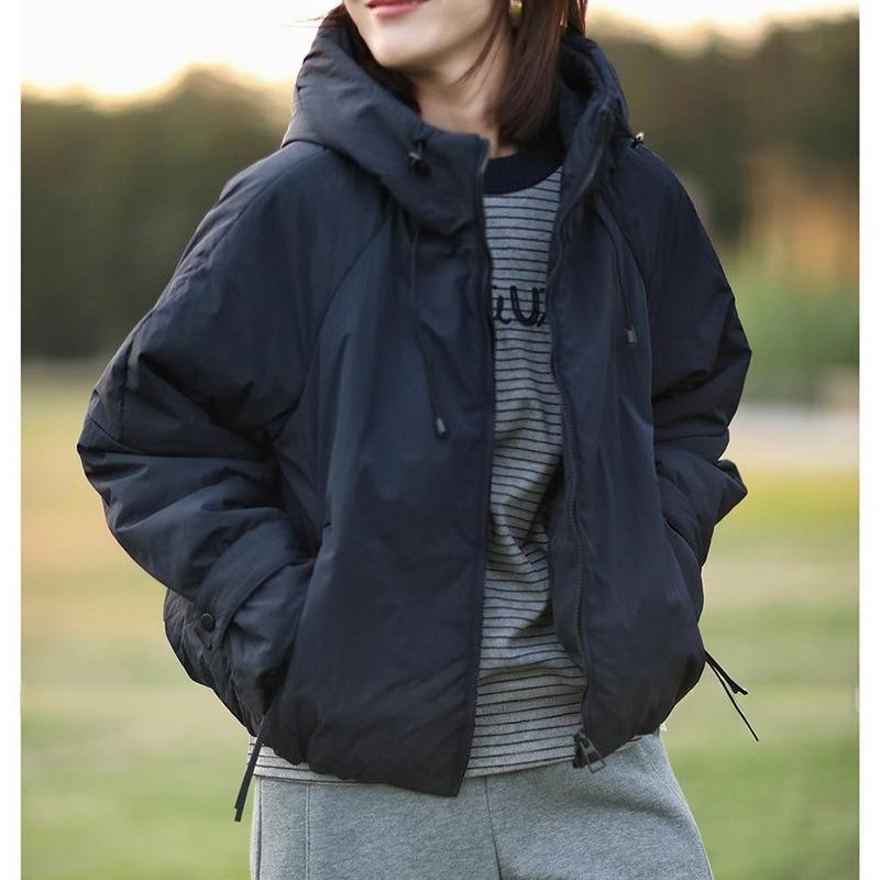 New loose and stylish hooded cotton clothes for women's winter 2 new 00% wool cotton-padded clothes for women