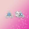 925 Sterling Silver Earrings Pumpkin Car Crown Series Necklace Silver Ring Shining Zircon Fashion Jewelry Women Jewelry Gift