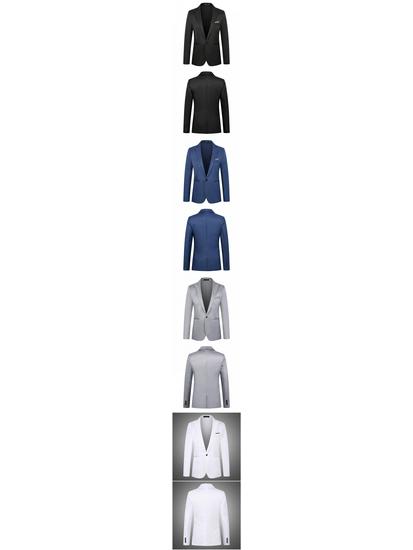 Men's Slim Fit Casual Blazer: One-Button Fashion Business Suit Jacket