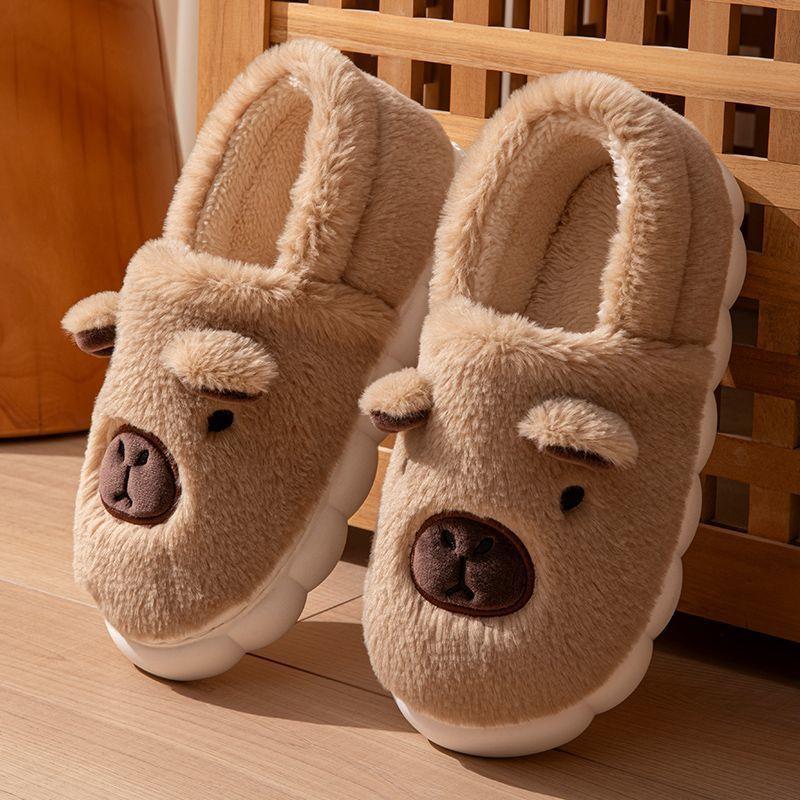 Warme Plüsch Haushalts-Baumwollschleppdamen-Baumwollpantoffeln Damen Winter Niedlich Cartoon Indoor Zuhause Paar für Paare