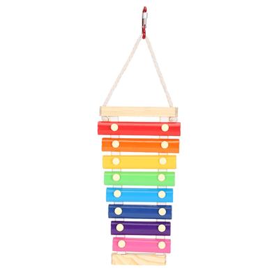 Hanging Chicken Sound Toy Parrot Rooster Pecking Xylophone Toy Decor with Different Sounds