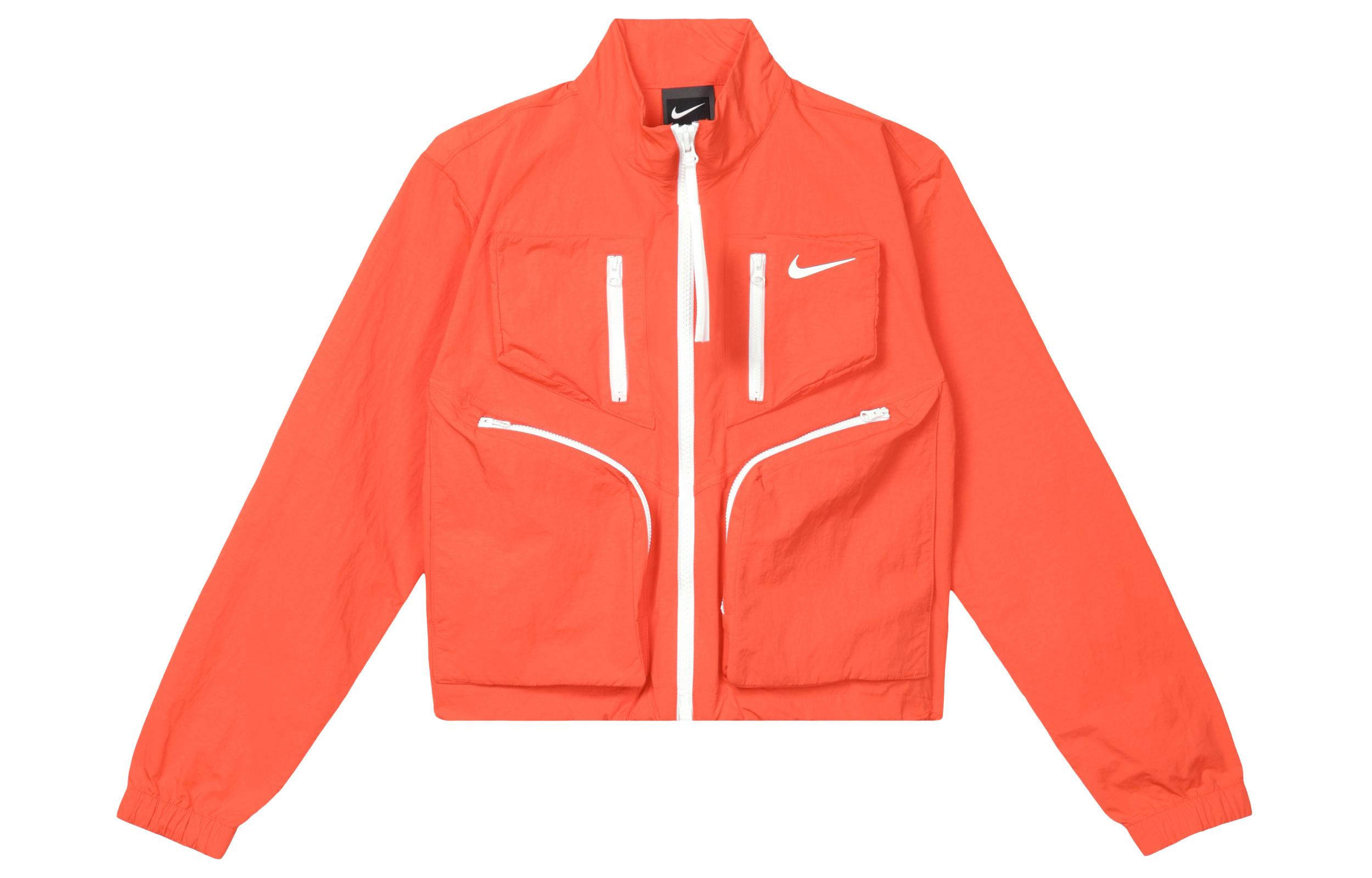 Nike Jackets Women s Orange Stand Collar Moderate Other CU6037-673 S