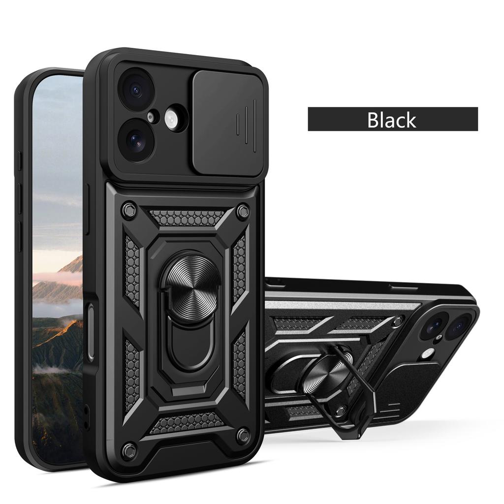 Armor Shockproof Case For Iphone 17 16 15 14 13 12 Pro Max PLus 12 13 Mini Car Magnetic Holder Ring Stand Camera Protector Cover