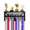 Medal Hanger Display Multipurpose Innovative Wall Mounted Metal Awards Rack with   Shelf for Runners