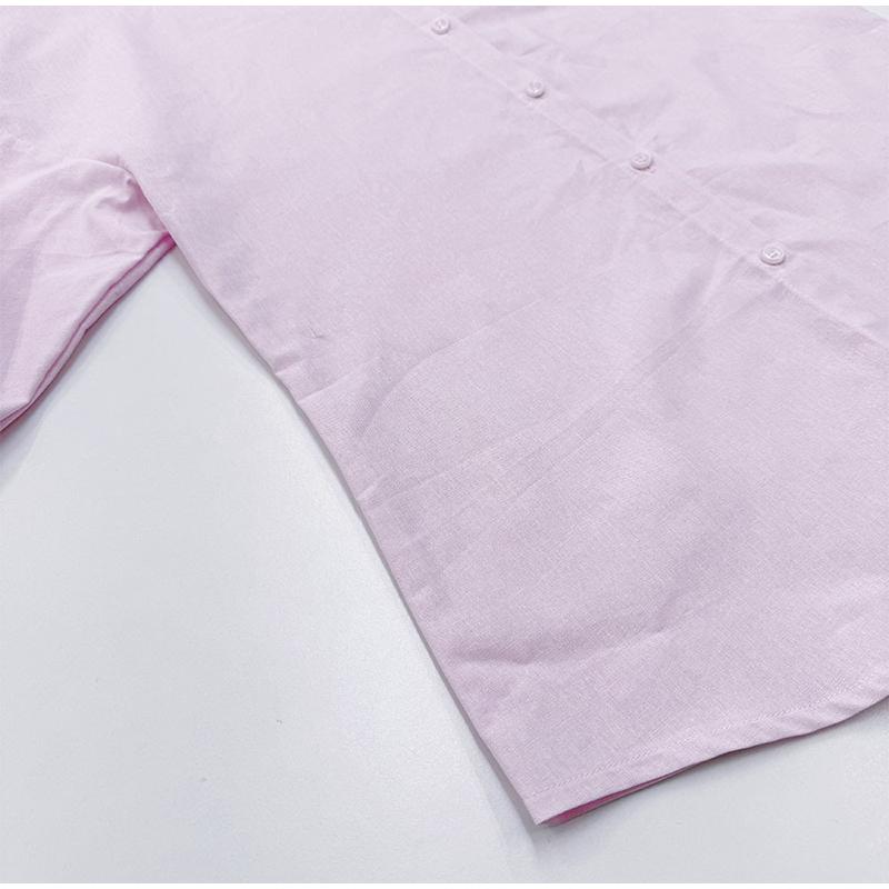 Women's Pure Cotton Shirt and Pants Set Casual Solid Color Women's Set V-neck Button Decoration Sweet Style Spring and Summer New Women's Clothing