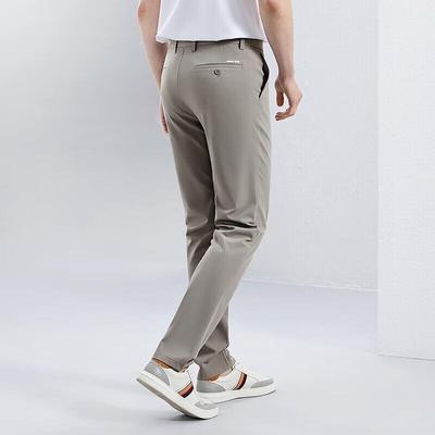 QiPai Herren Business Casual Gerade Hose