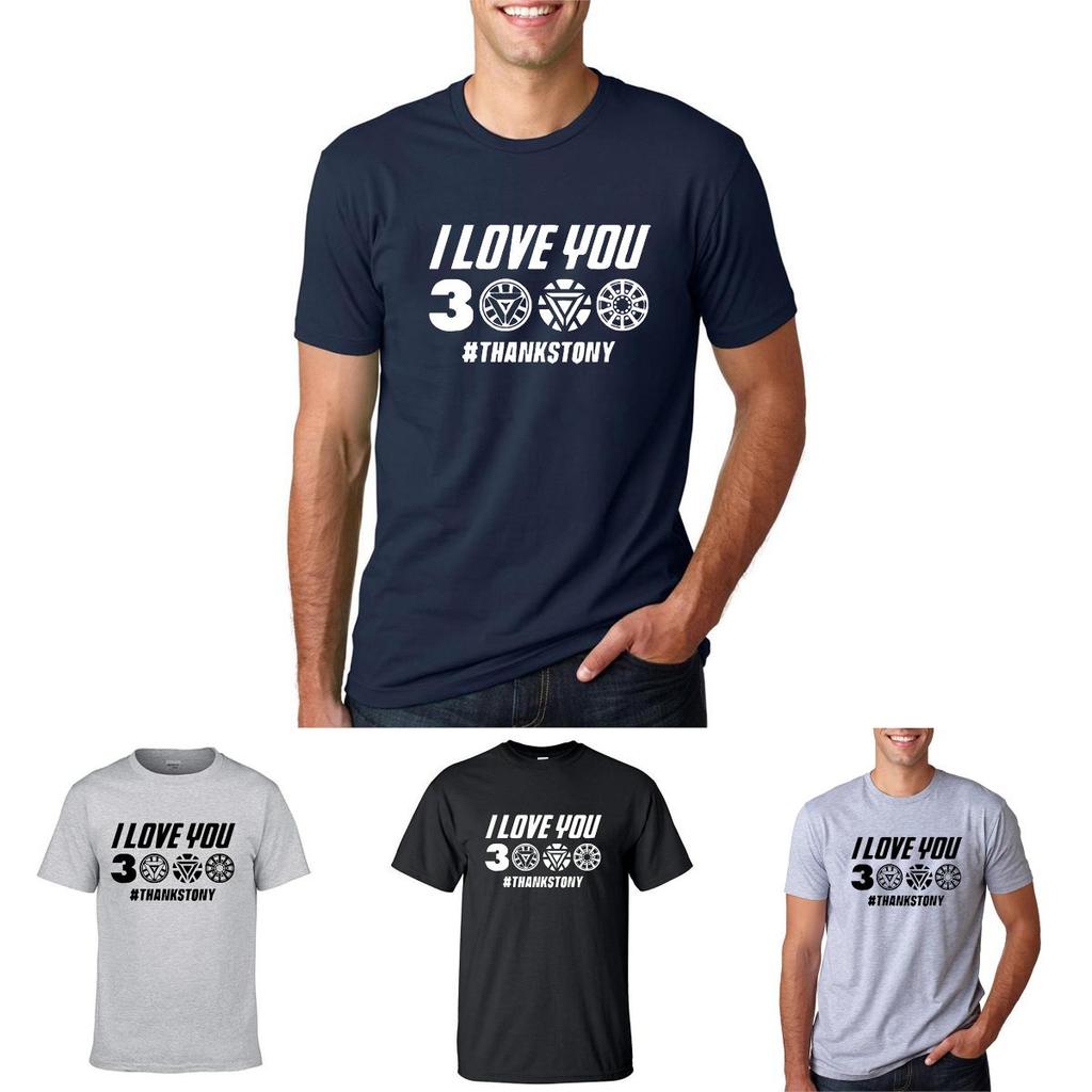 Klassisches Avengers Endgame Iron Man Tony Stark T-Shirt „Ich liebe dich 3000“-Design
