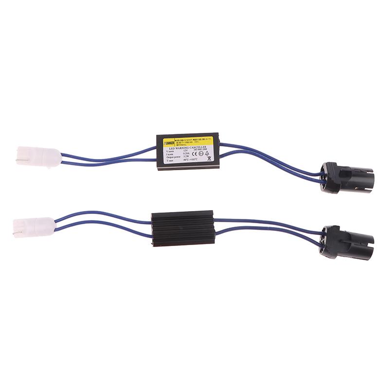 [G332]2Pcs T10 Canbus Decoder Cable Universal 12V LED Load Resistance Warning Eliminates Light Faults Decoders Plug And Play