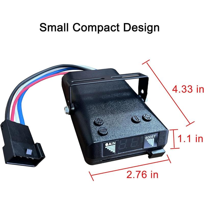 #629Z RV Truck Brake Controller for Trailer with 2 to 8 Braking System Electronic Trailer Brake Controller 8508211 (Black)