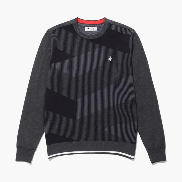 LECOQ GOLF Men'S Geometric Pattern Sweater (Gp421Mkpn1)