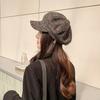Women's Vintage Octagonal Beret, Newsboy Hat, Casual Imitation Woolen, Plaid, New Fashion, 2026