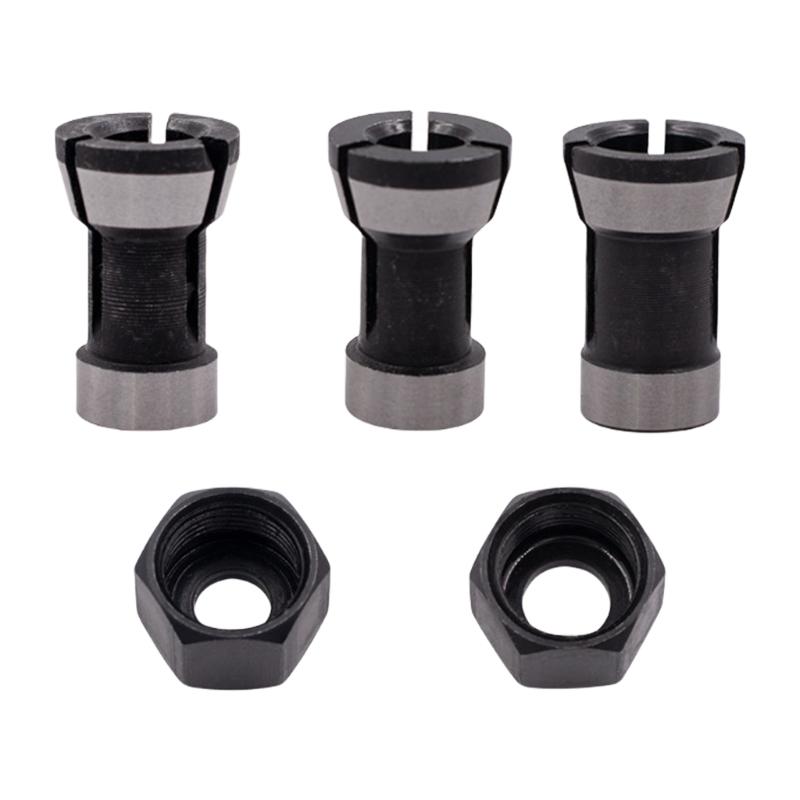 

5Piece Router Collet Adapter For Enhancing Efficiency In Trimming And Carving Tasks Suitable For Various Skill Level 1