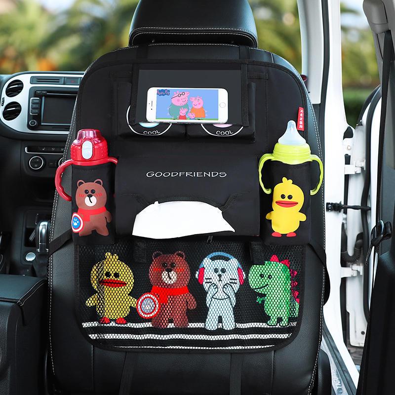 Korean Cartoon Car Seat Back Storage Bag for Kids