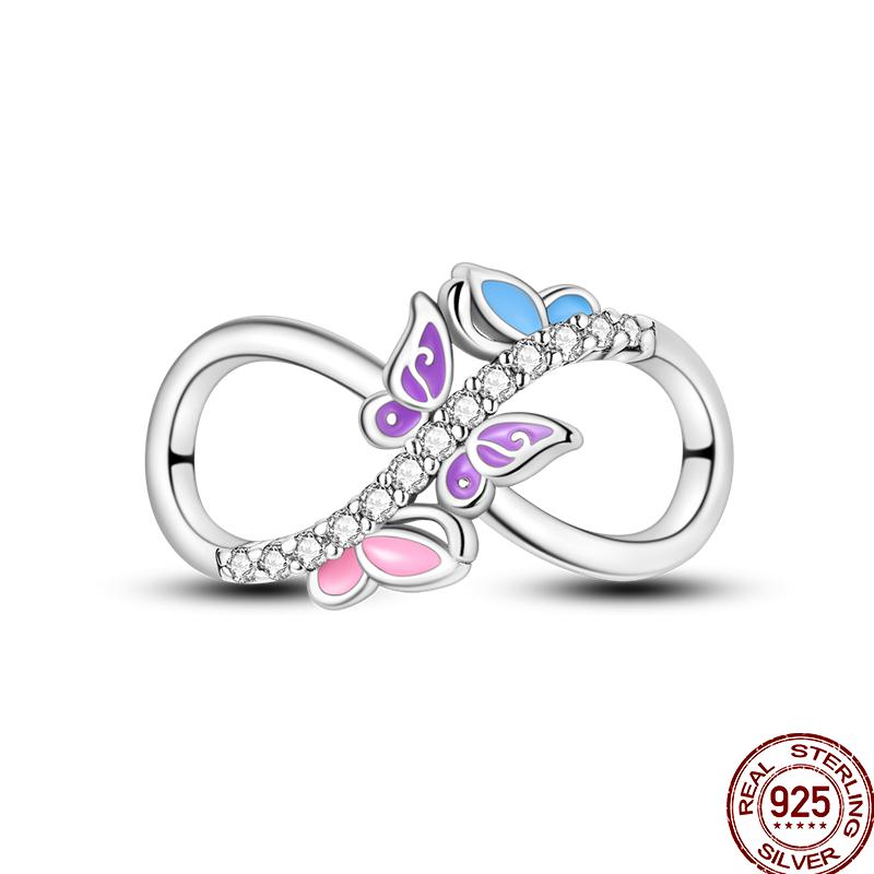 Copper Pink Puppy Flower Bird Pink Charm Beads Suitable For 3Mm Original Bracelet Diy Jewelry Gift