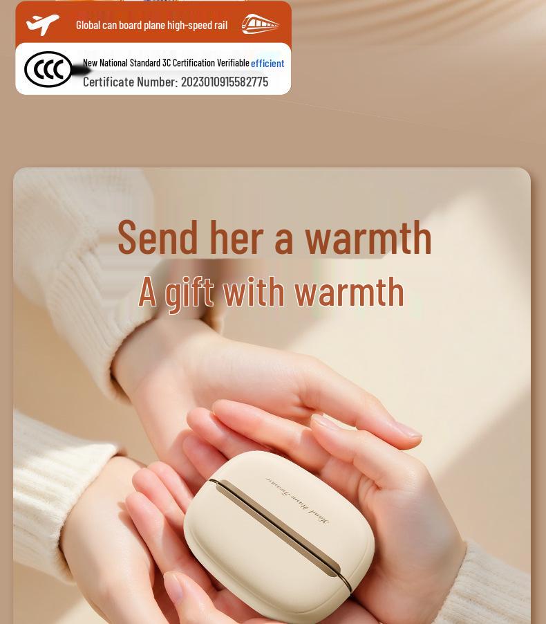 2025 Dual Magnetic 2-in-1 Rechargeable Hand Warmer: Mini, Separable, Self-Heating Gift for Girls