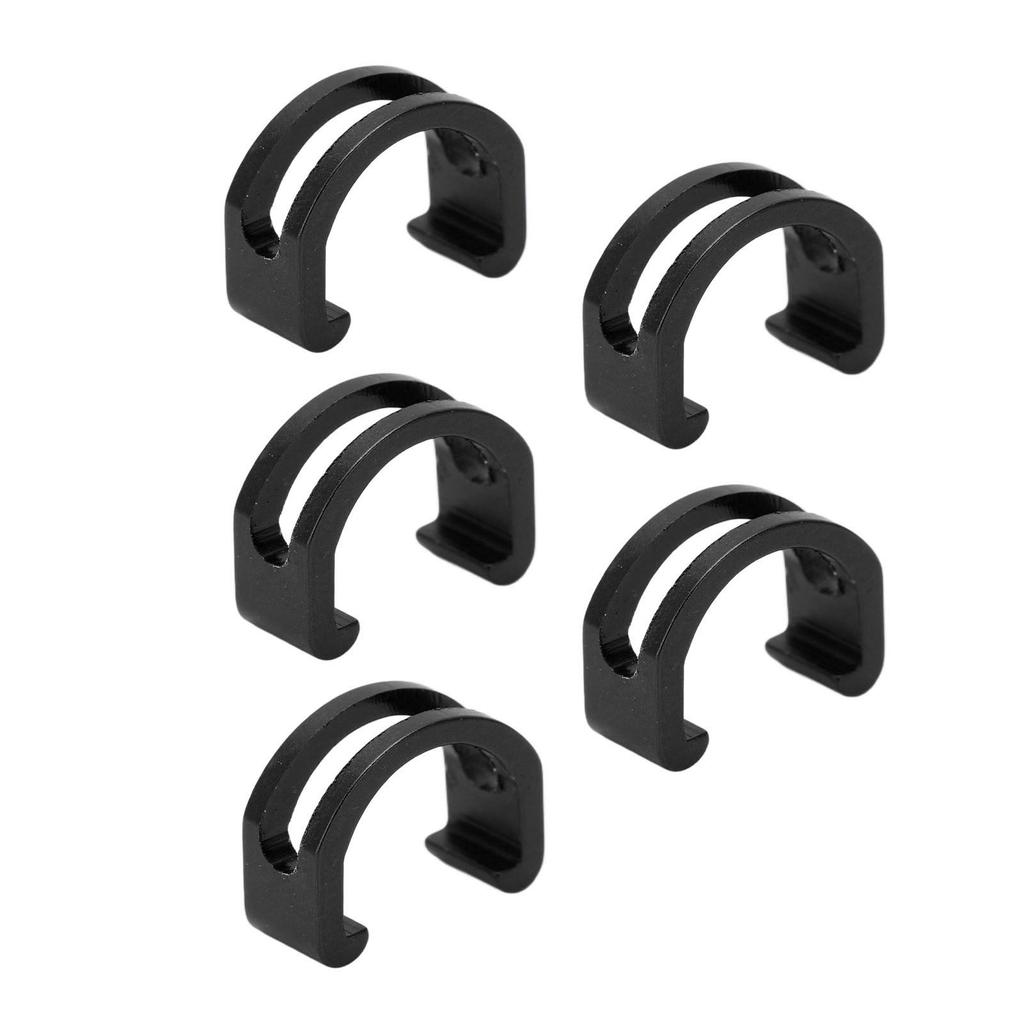 RISK 5pcs Set Aluminum Alloy Bicycle C Type Buckle Reusable U Shaped Snap Clamp for CyclingBlack