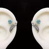 1Pair Silver Color Wing Ear Bone Nail for Women New  Zircon Earrings Accessories  Jewelry