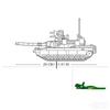 781 Peças B0892 Modelo de Tanque do Exército M1A2 Sep V2 Abrams Blocos de Construção Brinquedos de Tijolos para Crianças Kits de Construção Presente