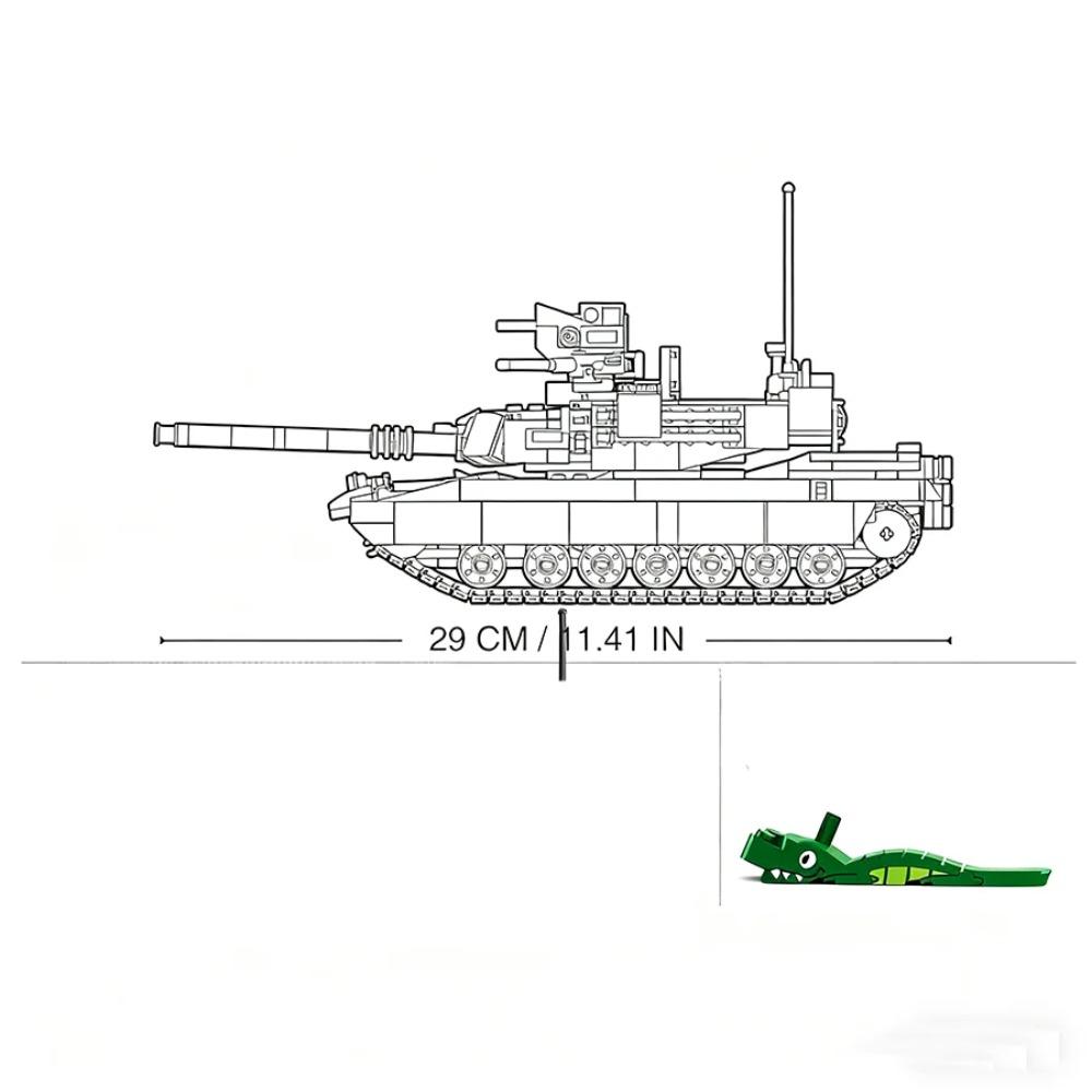 781 Peças B0892 Modelo de Tanque do Exército M1A2 Sep V2 Abrams Blocos de Construção Brinquedos de Tijolos para Crianças Kits de Construção Presente