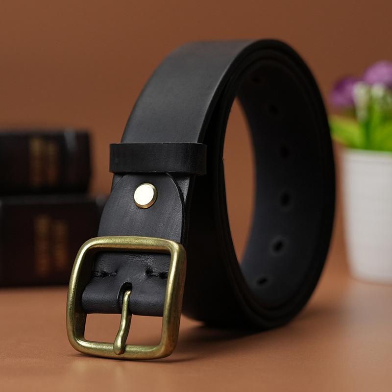 

Новая серия ремней с пряжкой-штифтом для мужчин, ремень из коровьей кожи первого слоя, деловой повседневный ремень для брюк, ремень для мужчин среднего и молодого возраста 130cm