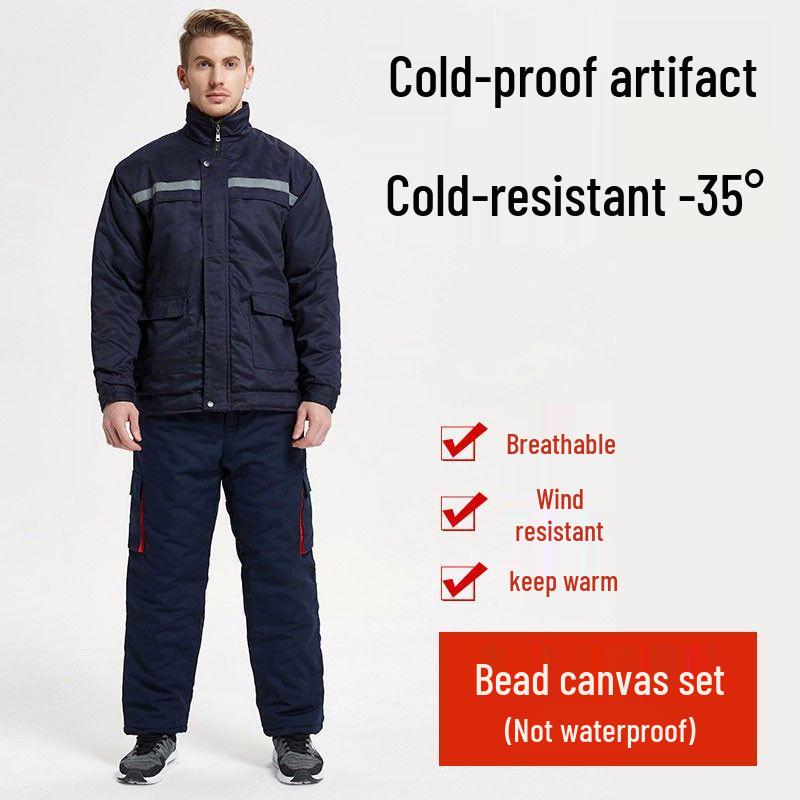Thickened Winter Hat & Cold-Proof Workwear Jacket for Outdoor Ice Fishing