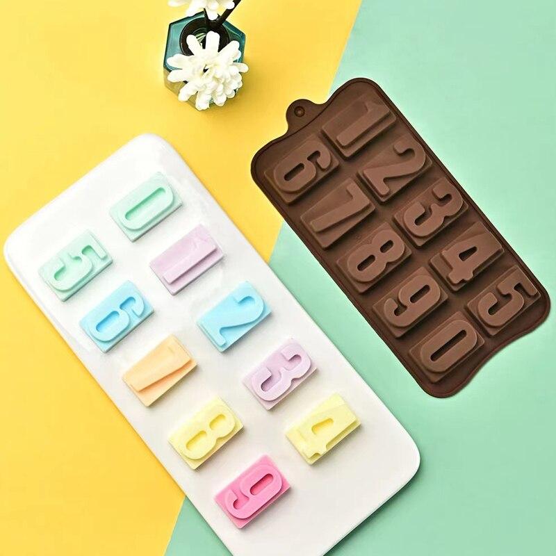 Silicon Numbers 0-9 Molds Premium Nonstick CCmax for Homemade Chocolate, Candy, Jelly or Ice Cubes