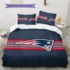 New England Patriots Muster Bettwäsche Steppdecke Set Heimdekoration Geschenk (1 Bettbezug + 2 Kissenbezüge (ohne Füllung))