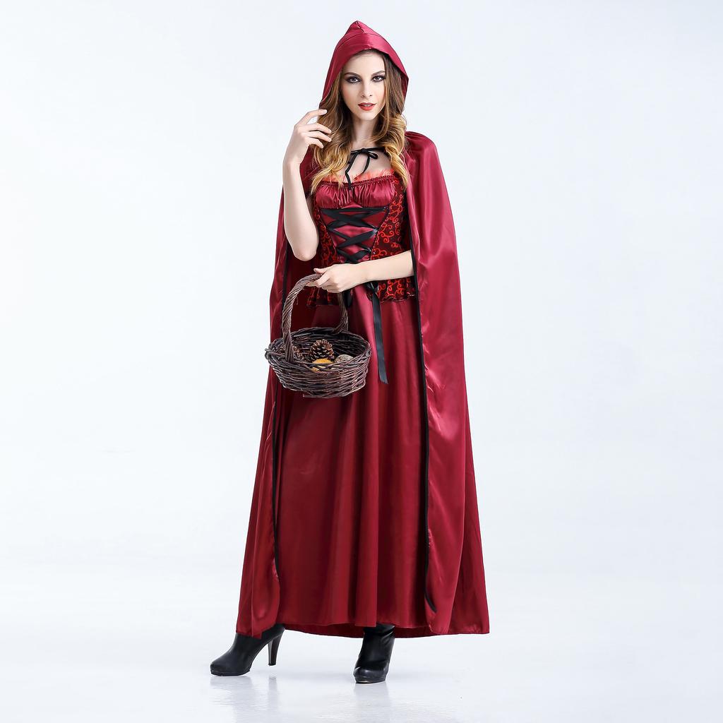 Halloween fairy tale princess dress Little Red Riding Hood vampire dress queen witch dress witch performance costume