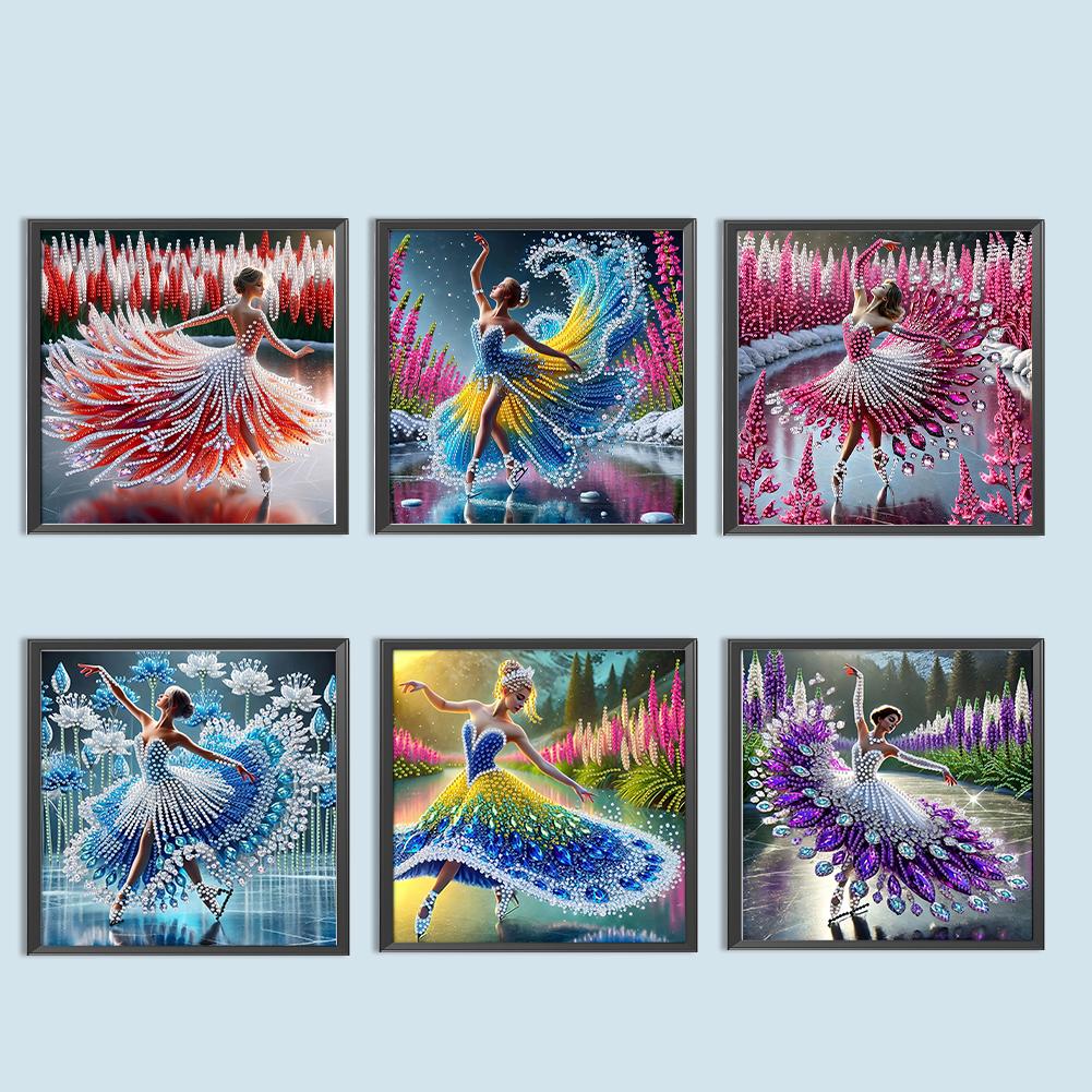 5D-Diamant-Malerei-Set zum Selbermachen, teilweiser Spezialbohrer, Mädchen-Dekoration, 30 x 30 cm