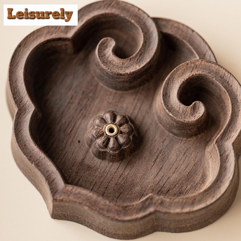 Sandalwood Ruyi Incense Holder Mist Smoking Steamers Incense Burners Consecrate Scented Aromatic Candles Censer Teaware Craft