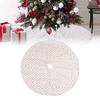 Christmas Tree Skirt Base Stand Cover Holiday Decoration Gold Color Piece Bead