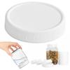 1 / 12 Pcs White Plastic For Mason Jar Lids 86mm Multi-purpose Reusable Canning Jar Lids Sealing Caps For Kitchen