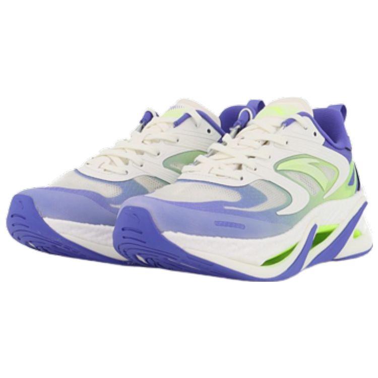 Anta Not Stop Pro Shock Absorption Non-Slip Wear-Resistant Low-Top Running Shoes Men Running Shoes White Purple Green 112225596-5