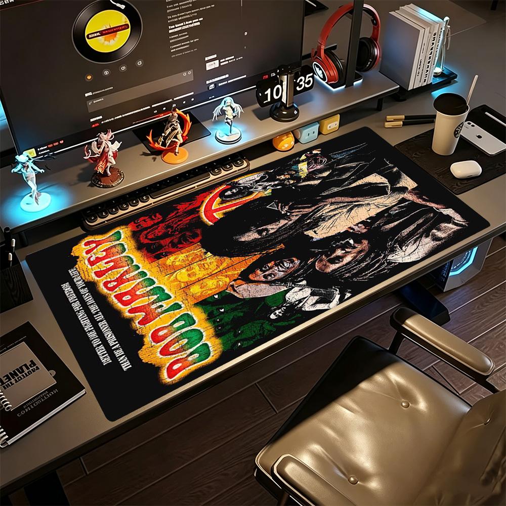 Bob Marley Large Mouse Pad Desk Mat Office Mouse Mats Non-Slip Rubber Base Office Desk Accessory