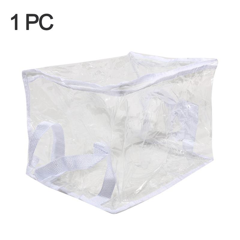 1/3pcs Transparent Books Storage Bag Newspaper/magazine Document Container Foldable Waterproof Dust Proof Stationery Organizer