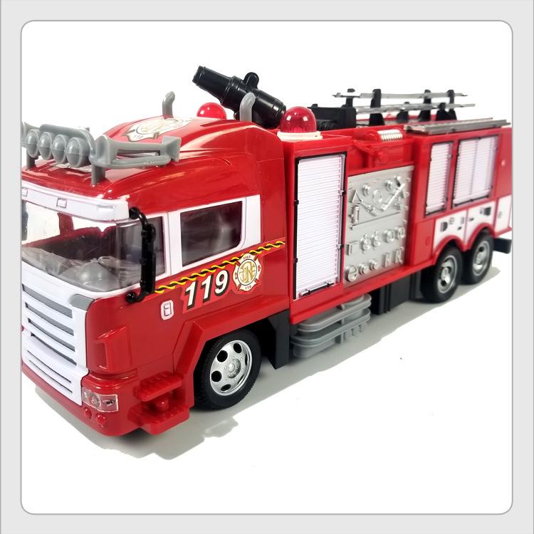 Remote Control Fire Truck Toy with Sound, Lights, and Water Spraying Feature