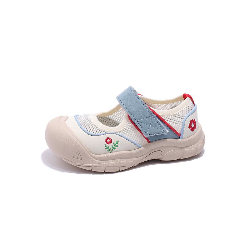 Girls casual shoes spring new children's sports shoes Guochao mesh shoes girls breathable single shoes