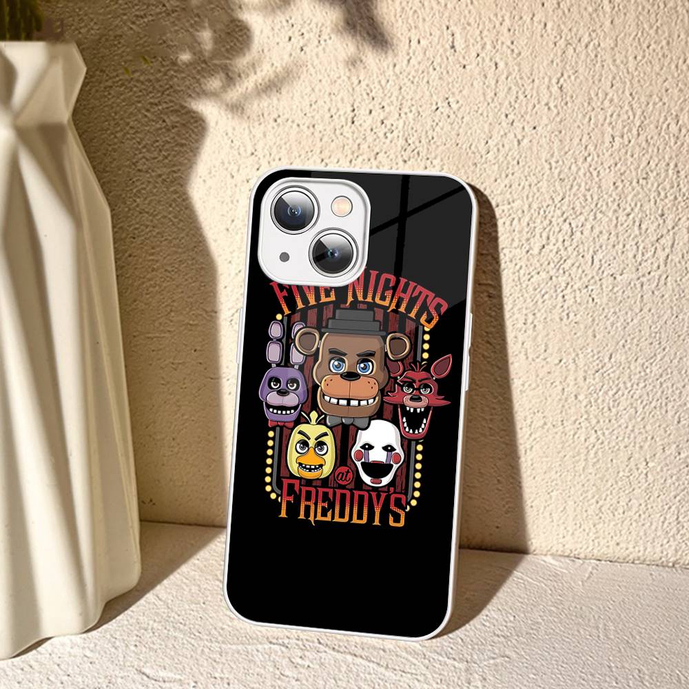 

F-FNAF Five-nights-At-Freddys Tempered Glass For Iphone 14 13 12 11 Pro Mini XS MAX 14Plus X XS XR Fundas iphone 12 mini