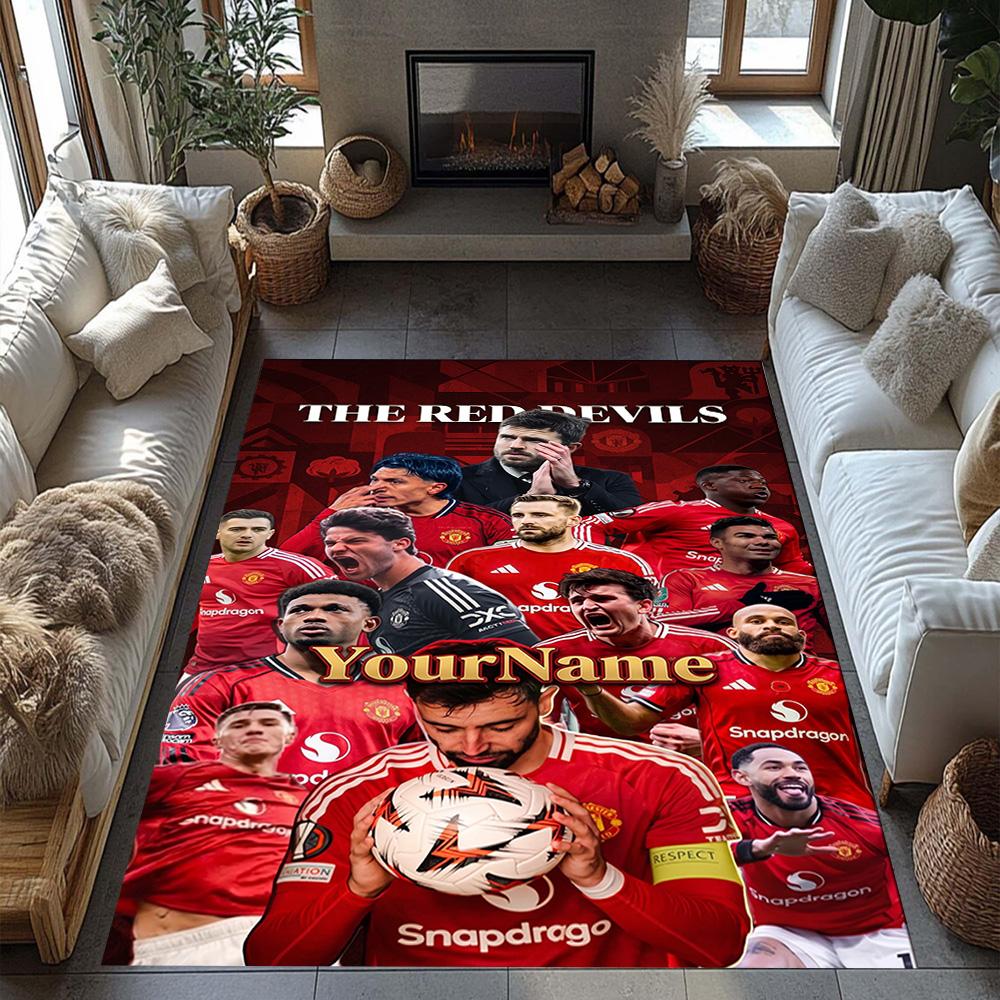 Manchester Customize Text Area Rug Suitable for Foyer Hallway Outdoor Dining Room Anti-slip Rug Office home decor Perfect Birthday/Christmas Gift Idea