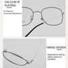 Retro Anti Blue Light Computer Reading Glasses Men Women Ultralight Cr39 Lens Alloy Rim Glasses Optical Hyperopia Glasses +0 125