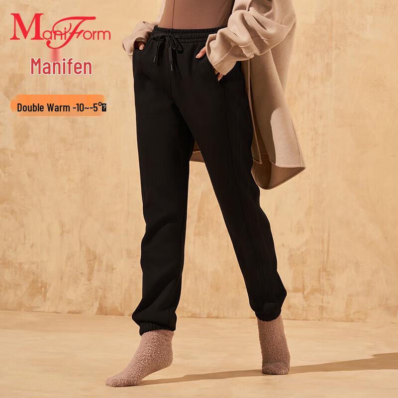 

Maniform Women s Fleece-Lined High-Waist Casual Pants L 165/95