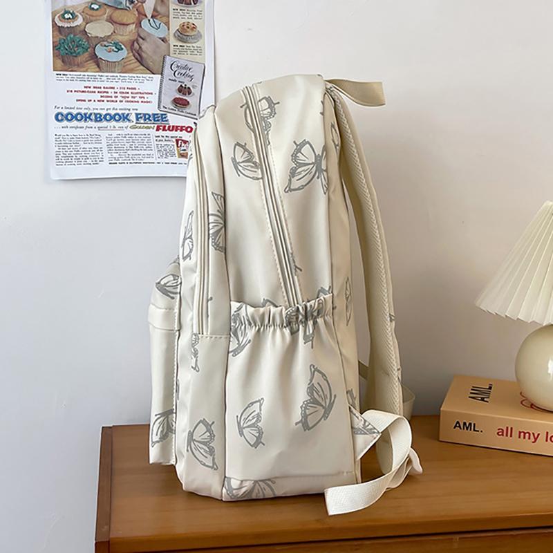 Butterfly Print Backpack Large Capacity Rucksack for Hiking Camping Commute and Travel Minimalist Design