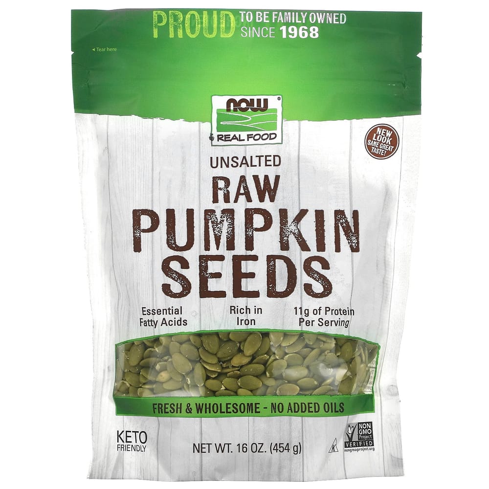 iHerb Now Foods Real Food Raw Unsalted Pumpkin Seeds 454g (16oz)