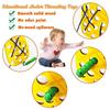 Wooden Lacing Toy Educational Fruits Threading Activity Puzzles Studying Fine Motor Skill Car Toy Set for Toddlers Kid Best Gift