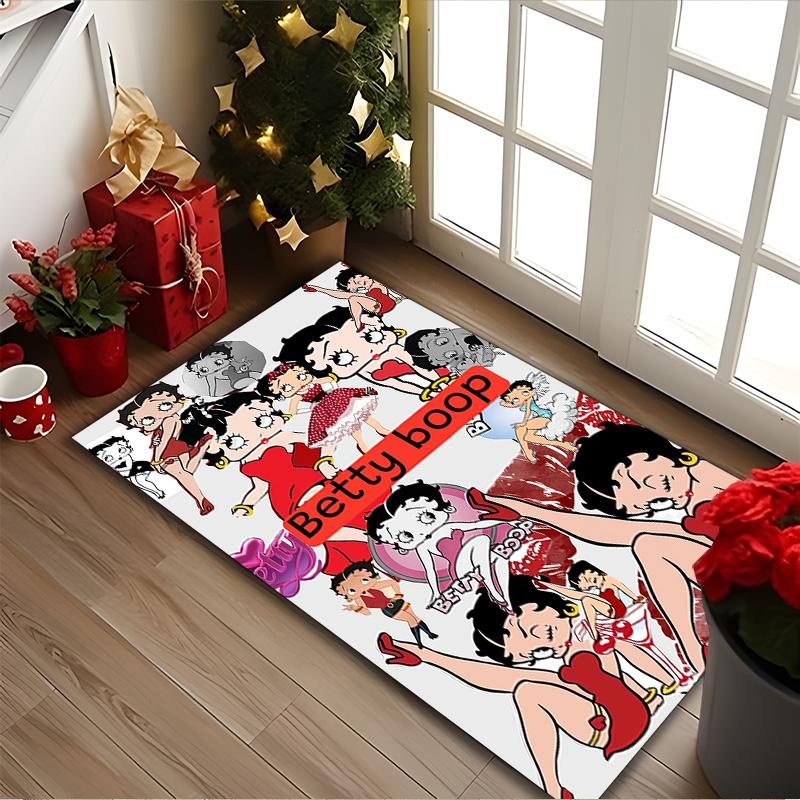 1pc Betty Boop Rug, Digital Printed Home Chair Sofa Mat, Durable Office Area Carpet, Beautiful Festival Decorations